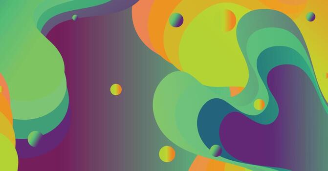 Abstract liquid wave background with colorful background vector