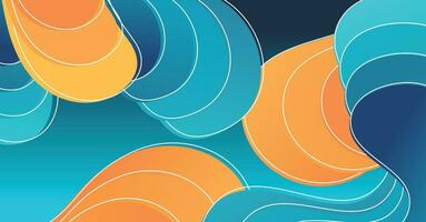 Abstract liquid wave background with colorful background vector