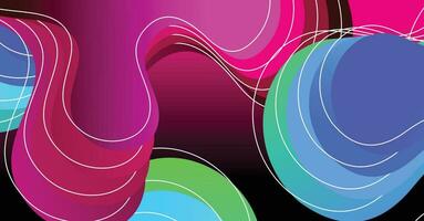 Abstract liquid wave background with colorful background vector