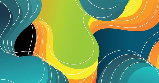 Abstract liquid wave background with colorful background vector
