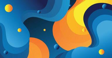 Abstract liquid wave background with colorful background vector