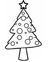 coloring book for kids big christmas tree photo