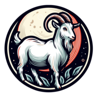 Beautiful Mountain Goat Clipart - Ai Generative png