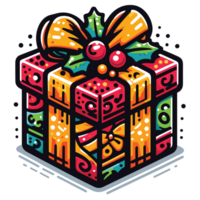 Navidad presente clipart - ai generativo png