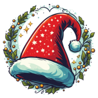 bellissimo Natale Santa cappello - ai generativo png