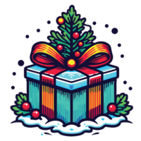 Navidad presente clipart - ai generativo png