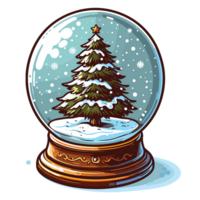 Christmas Snowglobe Clipart - Ai Generative png