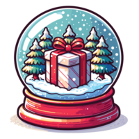 Natal Globo de neve clipart - ai generativo png