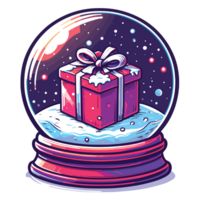 Natal Globo de neve clipart - ai generativo png