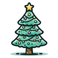 Navidad árbol clipart - ai generativo png