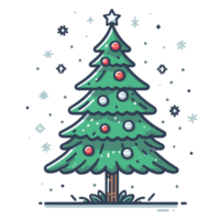 Natale albero clipart - ai generativo png