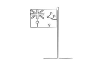 Illustration of an Australian flag vector