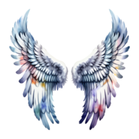 Watercolor Angel Wings Isolated on Transparent Background. AI Generative png