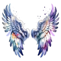 Watercolor Angel Wings Isolated on Transparent Background. AI Generative png