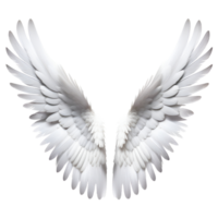 White Wings Isolated on Transparent Background. AI Generative png