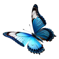 Beautiful Blue Butterfly Isolated on a Transparent Background. AI Generative png