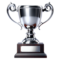 Silver Champion Trophy Isolated. AI Generative png