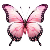 magnifique rose papillon isolé sur une transparent Contexte. ai génératif png