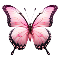 magnifique rose papillon isolé sur une transparent Contexte. ai génératif png