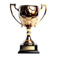 Golden Champion Trophy Isolated on Transparent Background. AI Generative png