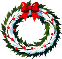 Christmas Wreath Cartoon Graphic AI Generative png