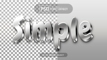 Simple 3d text effect editable psd