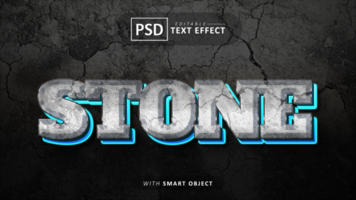Stone 3d text effect editable psd