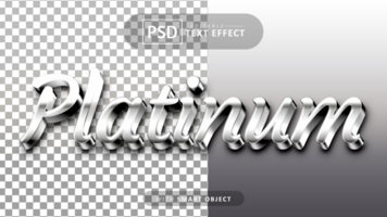 Platin Text - - editierbar 3d Schriftart bewirken psd