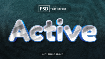 Active text - editable 3d font effects psd