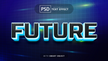 futuro 3d testo effetto modificabile psd