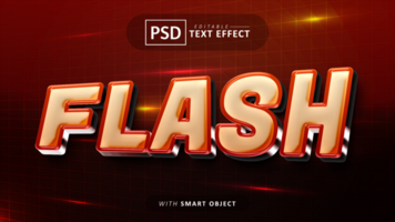 Flash 3d text effect editable psd