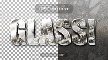 bicchiere 3d testo effetto modificabile psd