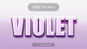 violett redigerbar text effekt design psd