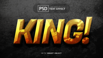 König Gold 3d Text bewirken editierbar psd