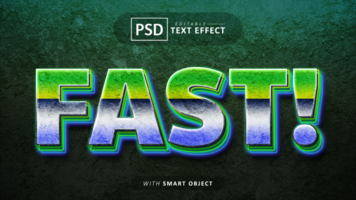 Fast 3d text effect editable psd