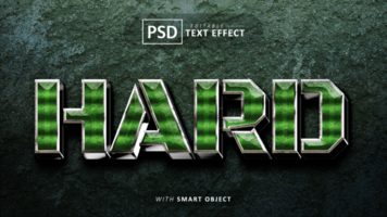 Difícil 3d texto efeito editável psd