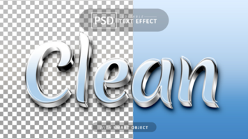 Clean text - editable 3d font effects psd