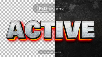 Active text - editable 3d font effects psd