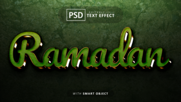 Ramadan 3d testo effetto modificabile psd