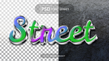 strada testo - modificabile 3d font effetti psd