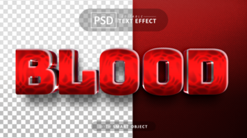 sangue texto - editável 3d Fonte efeitos psd