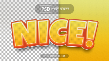 Nice text - editable 3d font effects psd