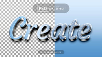Create 3d text effect editable psd