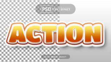 Action 3d text effect editable psd