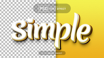 Simple text - editable 3d font effects psd