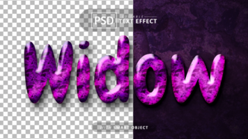 Widow text - editable 3d font effects psd