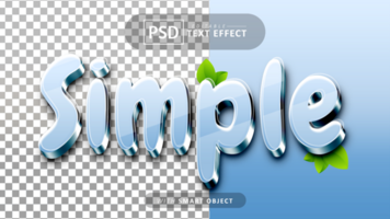 simples 3d texto efeito editável psd