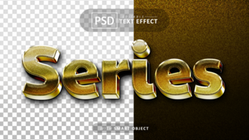 Series texto - editável 3d Fonte efeitos psd