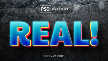 Real 3d text effect editable psd