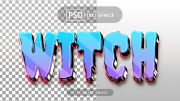 strega testo - modificabile 3d font effetti psd